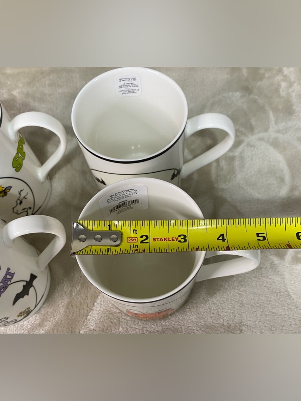 Lenox Peanuts Snoopy The Great Pumpkin Mugs - Set of 4 Halloween - Picture 15 of 16